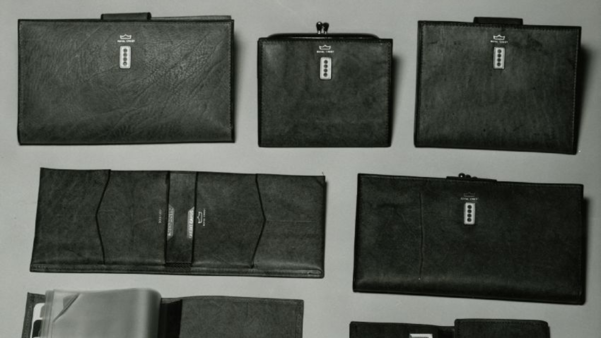 Historic wallets made by the Amity Leather Company