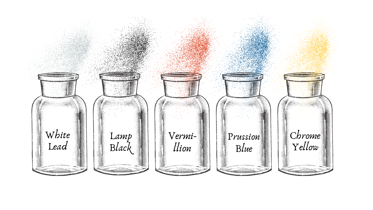 Victorian painting natural pigments